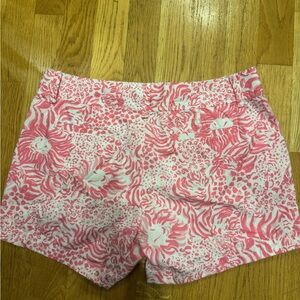 Lilly Pulitzer Callahan Shorts Super Cute Sea Life PINK & WHITE Print Size 8